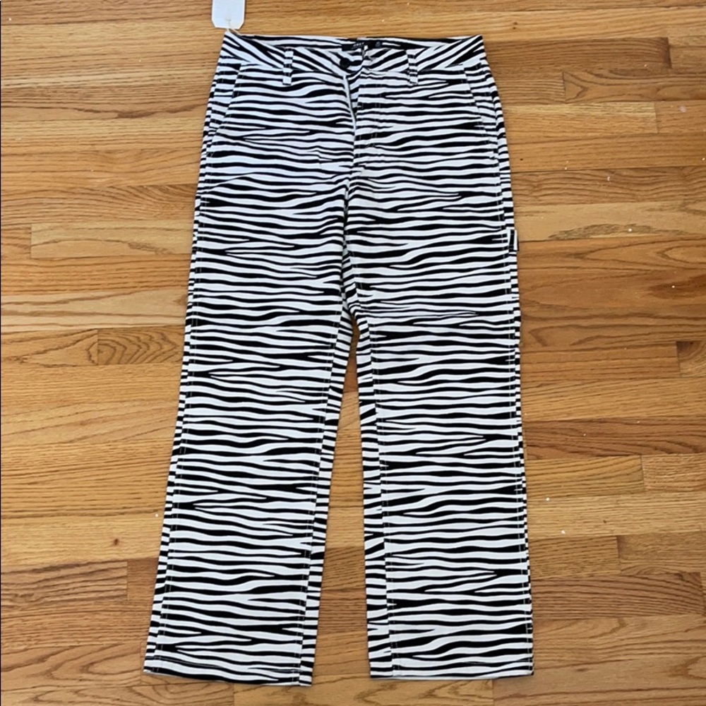 Zebra print obey pants